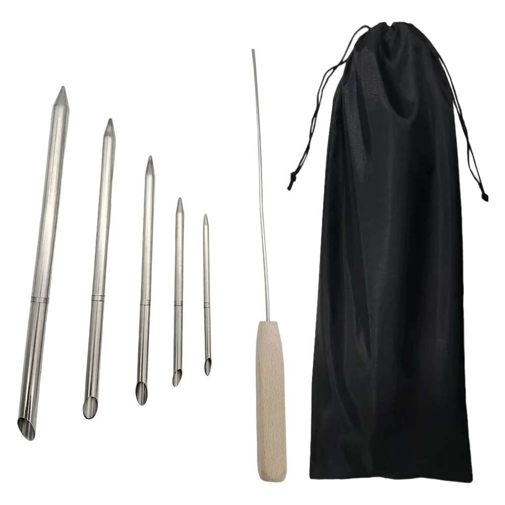 6Pcs Rope Splicing Tool Kit Paracords Lacing Needle Braiding Tool 5 Size For Boating Climbing Sailing Splicing Repair Tool