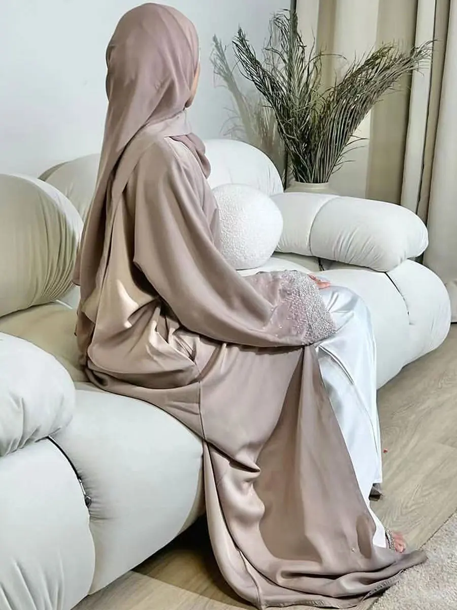 

Дубай открытые Abayas для мусульманской женщины, горячие бриллиантовые кардиганы, платья, марокканская Саудовская мода, элегантная повседневная одежда Kebaya 2024