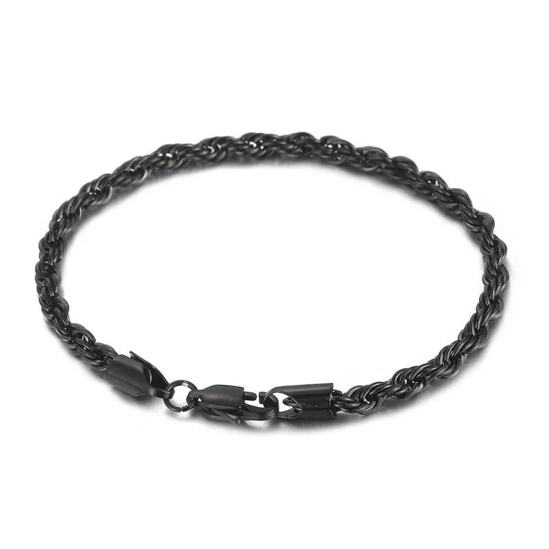 2-6MM Edelstahl-Kettenarmband für Damen und Herren, goldfarben, gedrehte Seilkette, modisches, wasserfestes Schmuckstück, das nie ausbleicht – Detail 11