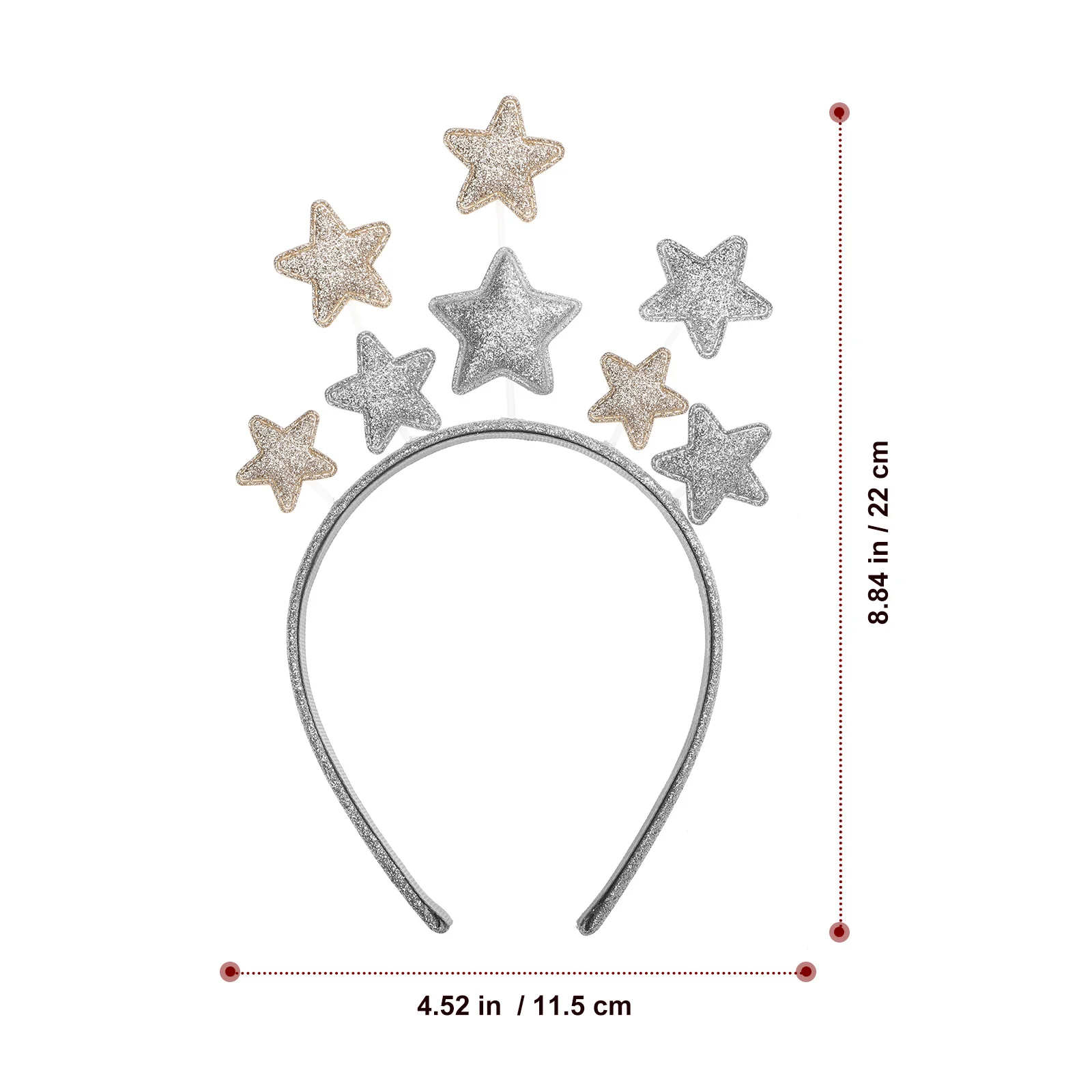 

Pentagram Headb Hair Accessories Christmas Hoops Iron Star Xmas Hairstyle Tools Smooth Edges Protect Ear