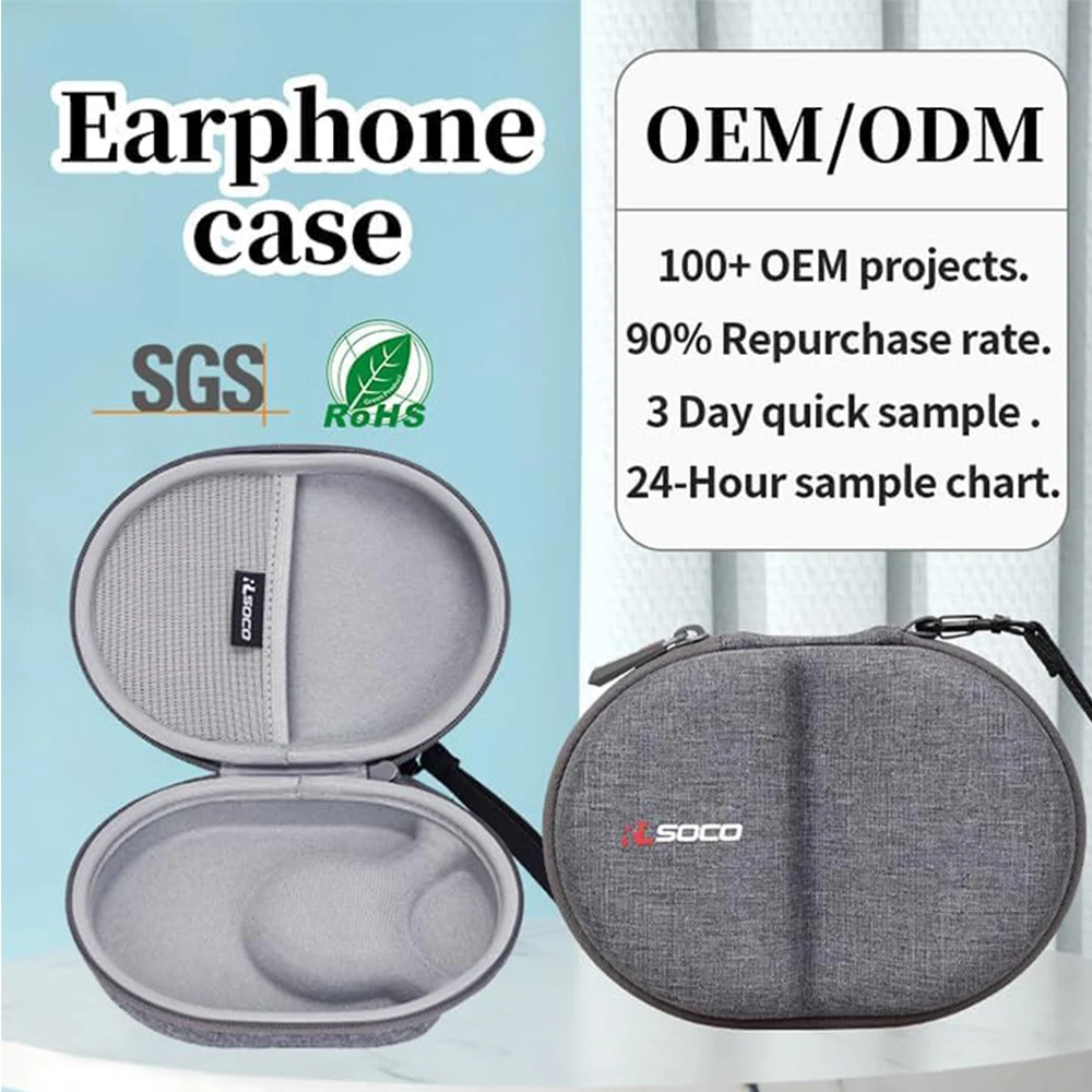 Hard Storage EarphoneCase for Shokz OpenRun/Trekz Air/Titanium Mini/Lenovo/Philips Bone Conduction Headphone Travel Carrying Bag