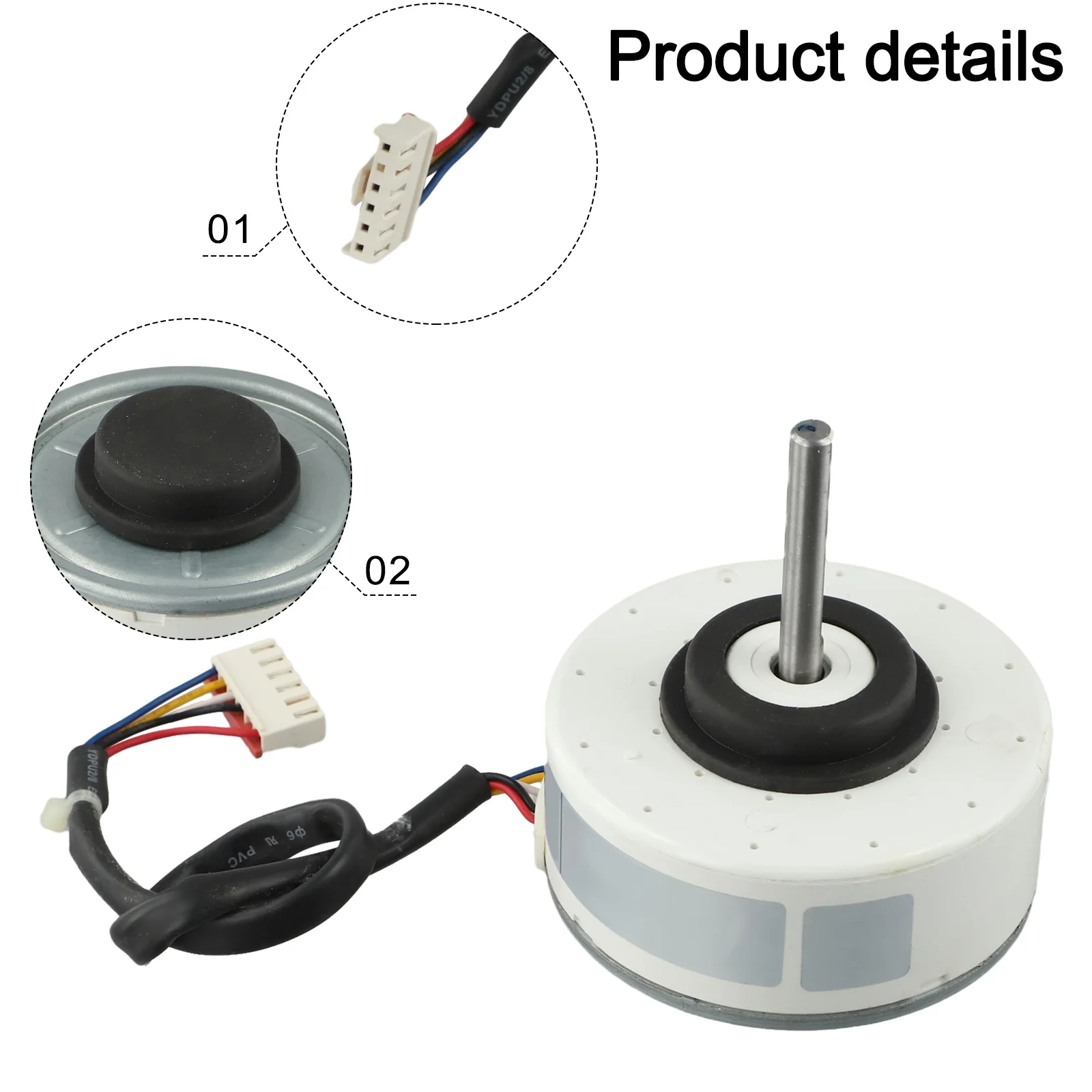 

Long Lasting Metal Construction of the Brushless DC Motor Compatible with For Midea's 20W Air Conditioner Models