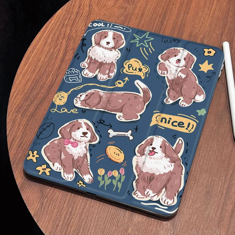 Pencil Slot Funda Case for IPad 2017 2018 9.7inch IPad 10th Gen Air 4/5 10.9 Pro 11 2nd 3rd 4th IPad 10.2 7th 9th 8th Nice Puppy