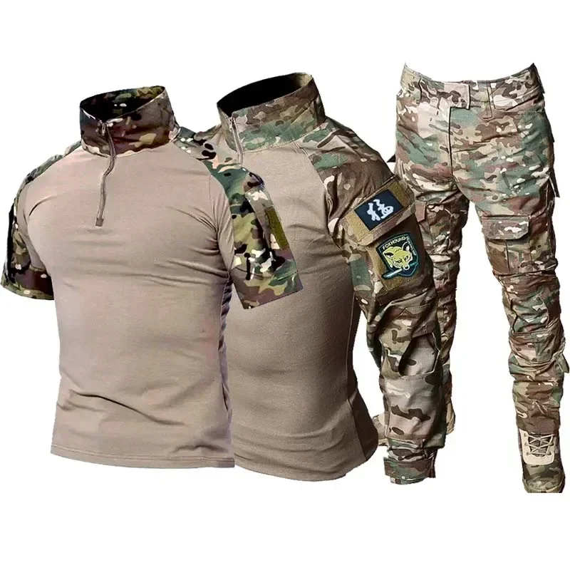 MCBK Softair Paintball Abbigliamento da lavoro Uniforme da combattimento Set tattici Allenamento Tute mimetiche Camicie da trekking Pantaloni da caccia cargo da uomo