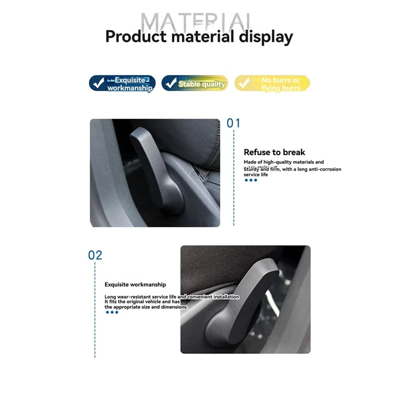 

Car Seat Backrest Adjustment Handle For 308 Pair Armrest Regulator Handle