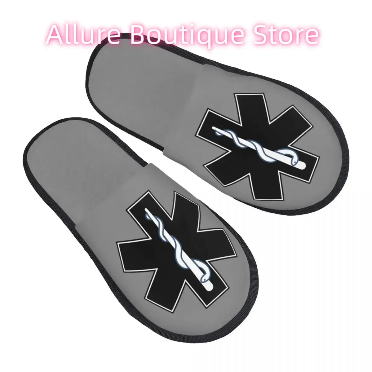 شباشب ناعمة من Of Life مع شباشب من الإسفنج الذكي للنساء من Emt أحذية منزلية للسبا برمز طبي في حالات الطوارئ