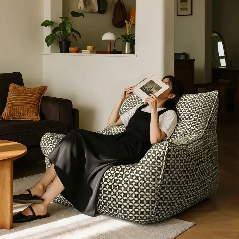 Sofá de frijol perezoso verde europeo, diseño clásico, suave, nórdico, puf perezoso, sofá, salón, muebles modernos Woonkamerbanken para el hogar