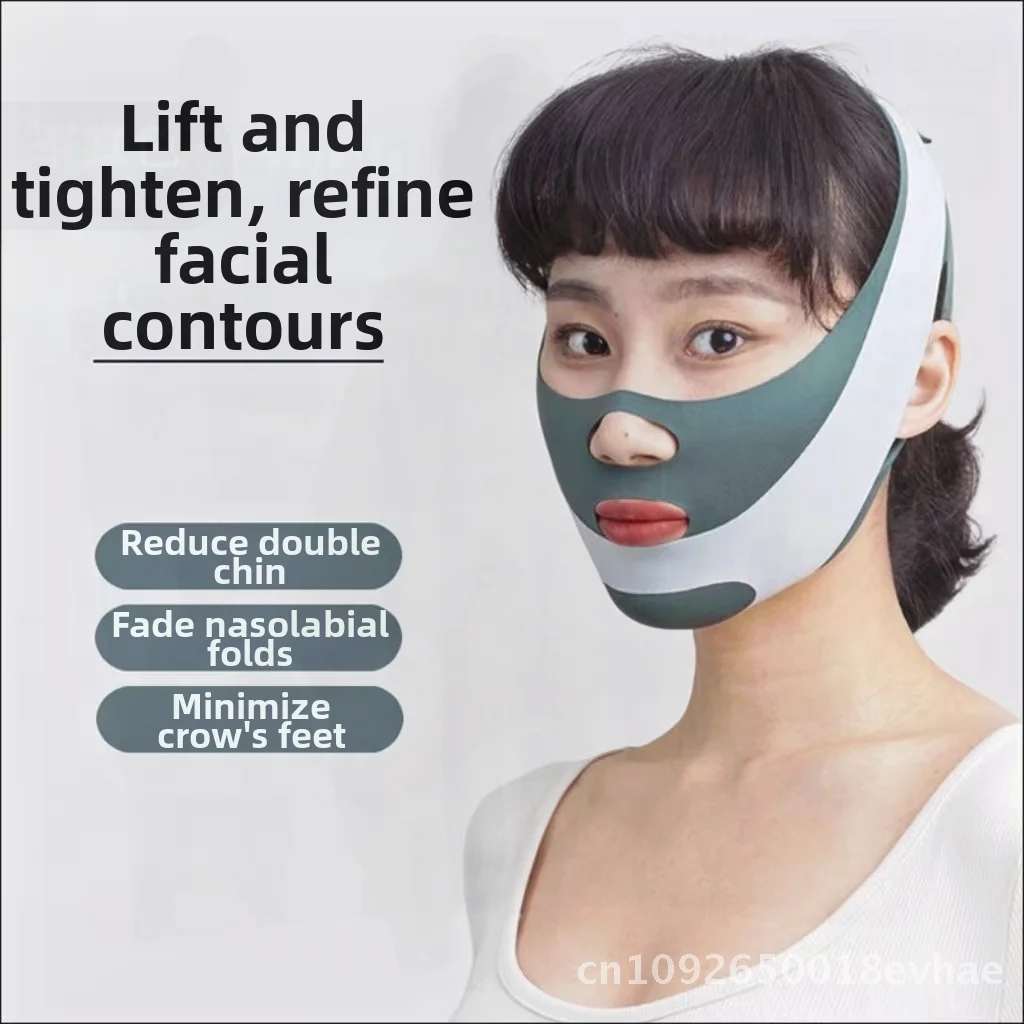 قناع ضمادة رفع الوجه النحيف، أداة تشكيل الوجه بنمط فرنسي لشد ونحت ميزات متدلية غير كهربائية