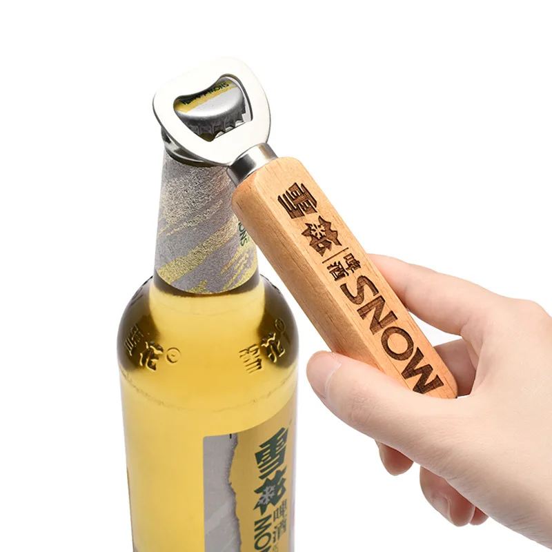 Wooden Handle Bottle Opener for Gift