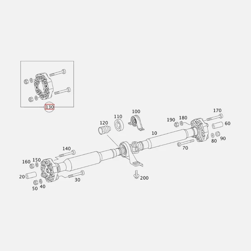 Eixo de transmissão Disco flexível, Flex Disk, Auto Part, A0004110600 para Mercedes Benz W216 W221 W222 CL S SL A0004110800