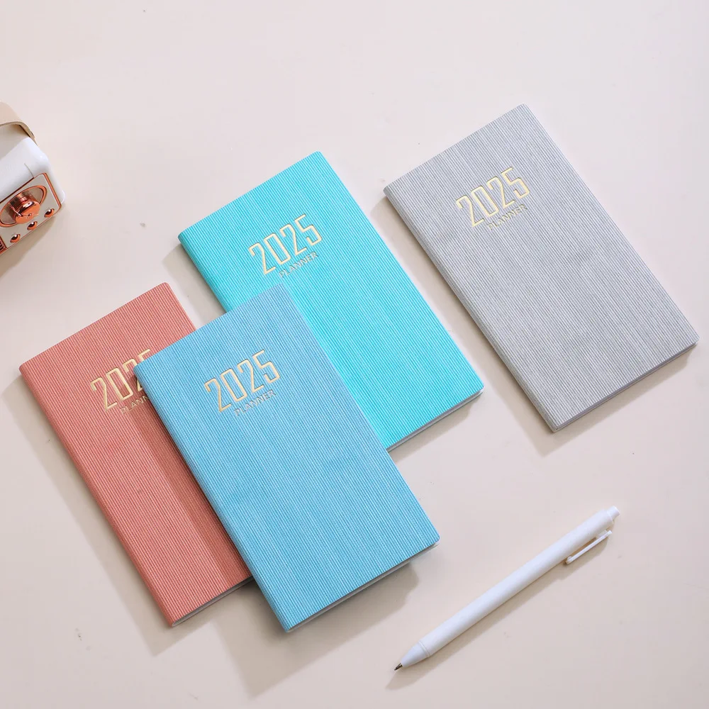 2025 A6 Agenda Book Mini Portable Diary Weekly Planner Notebooks To Do List English Notepad With Calendar School Office Supplies