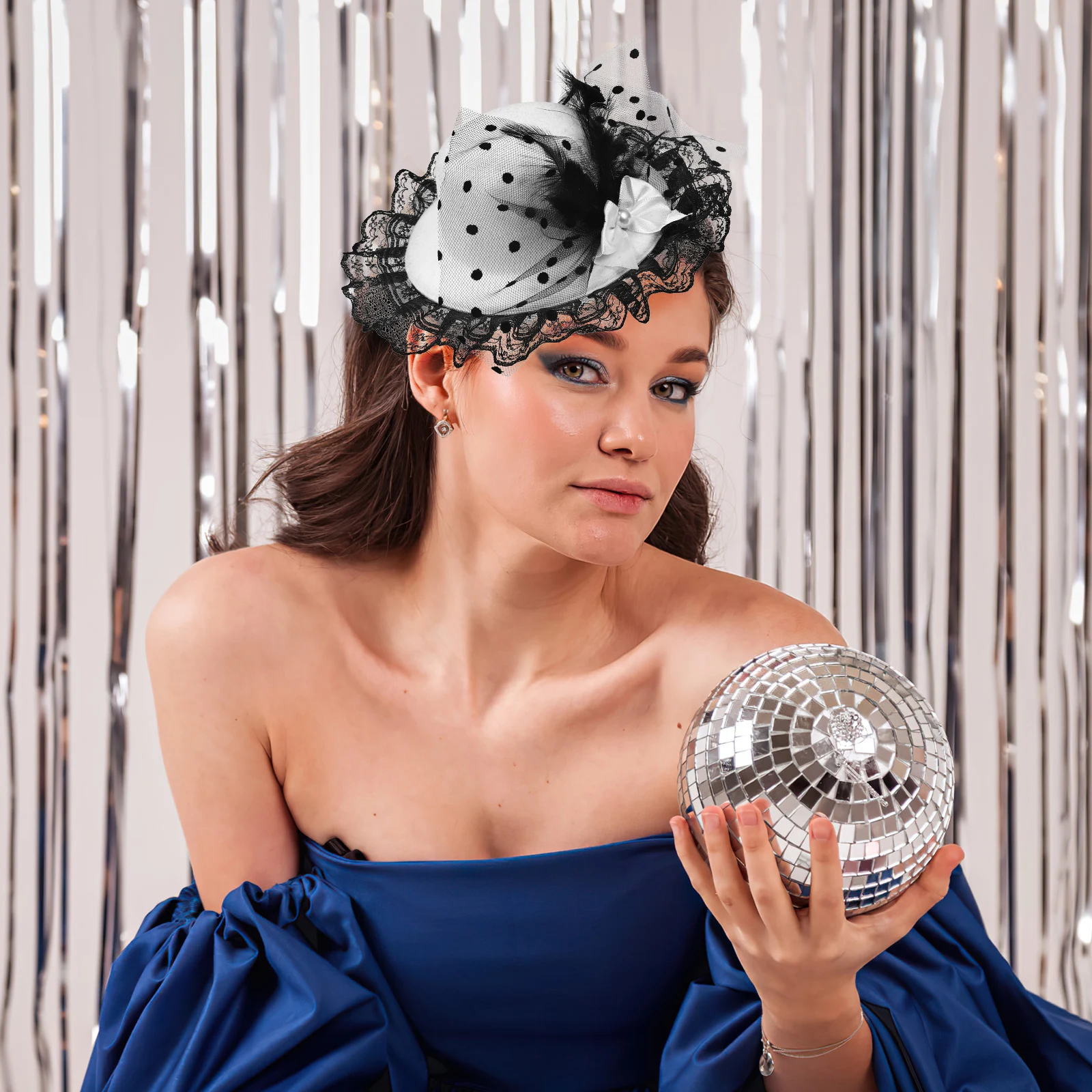 

Elegant 3Pcs Bow Fascinator Hats Hair Accessories For Women Dressy Formal Tea Party Wedding Banquet Headwear Small Hats