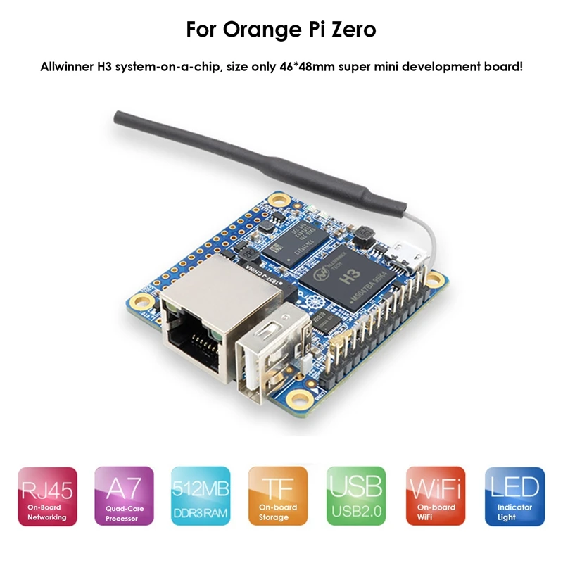 For Orange Pi Zero 512MB Allwinner H3 Chip Microcomputer Development Board Programming Microcontroller