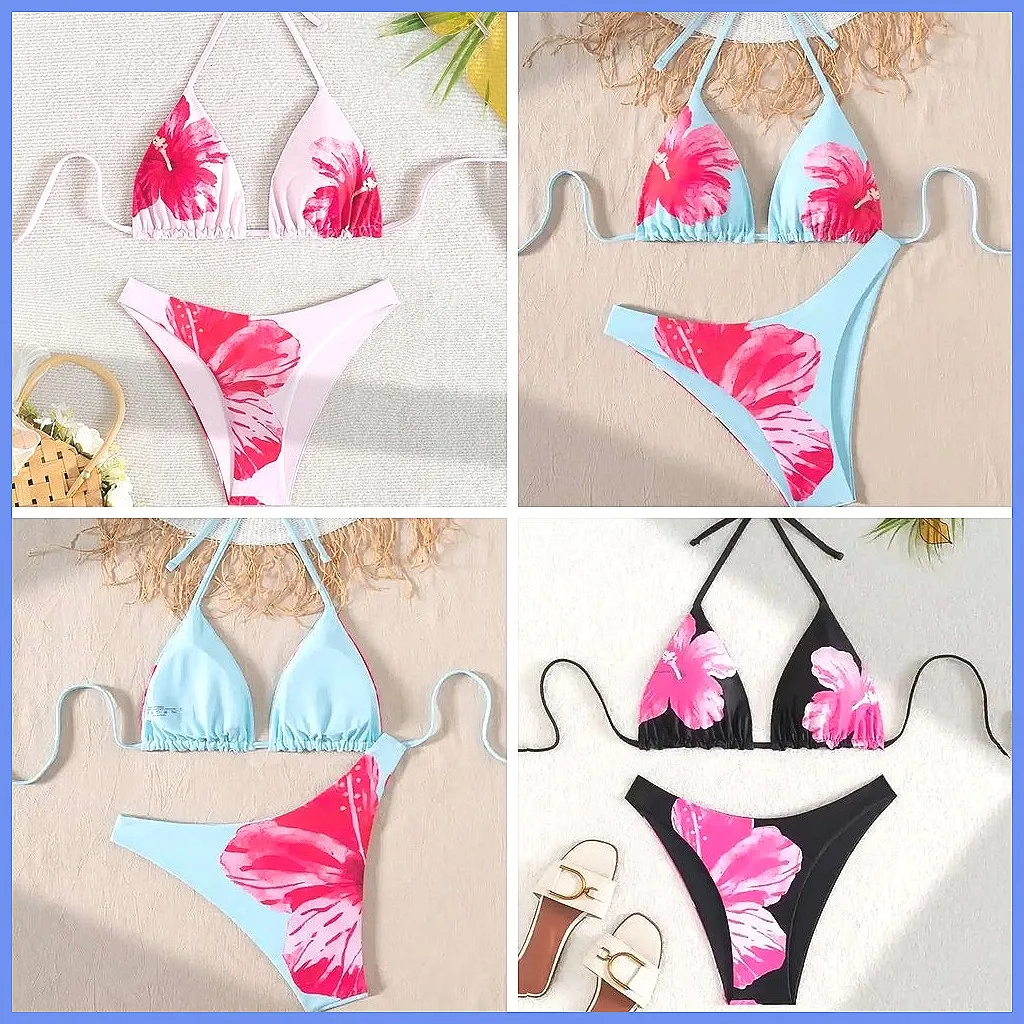 

Sexy Pink Brazilian Bikini Set 2026 Women's Swimwear Bathing Suits Beach Pool