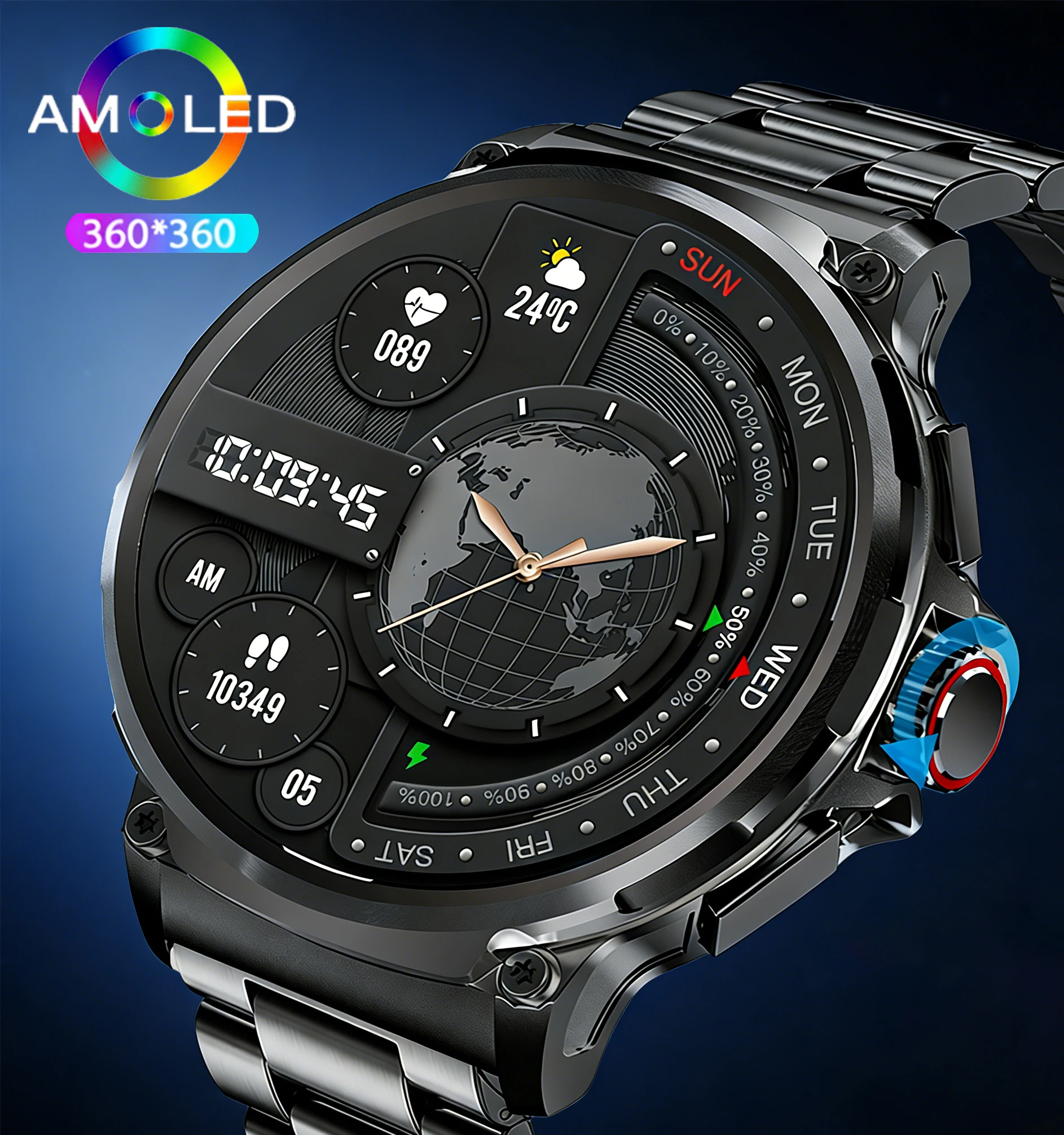 

2026 New 710m Ah 1.85" HD Screen Bluetooth Call Smart Watch Men Multi Sports Modes Heart Rate Monitor Smartwatch For Android IOS
