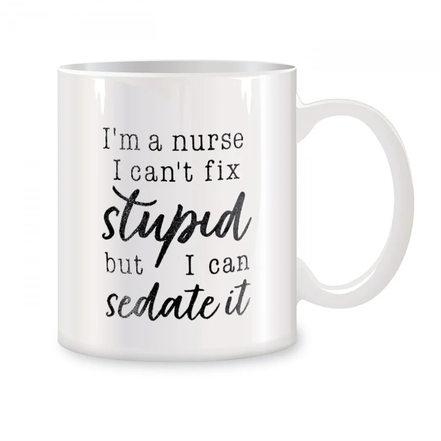 

I'm a Nurse Mugs For Women and Men Mom Dad Grandma Birthday Gifts Novelty Coffee Ceramic Tea Cups White 11 oz