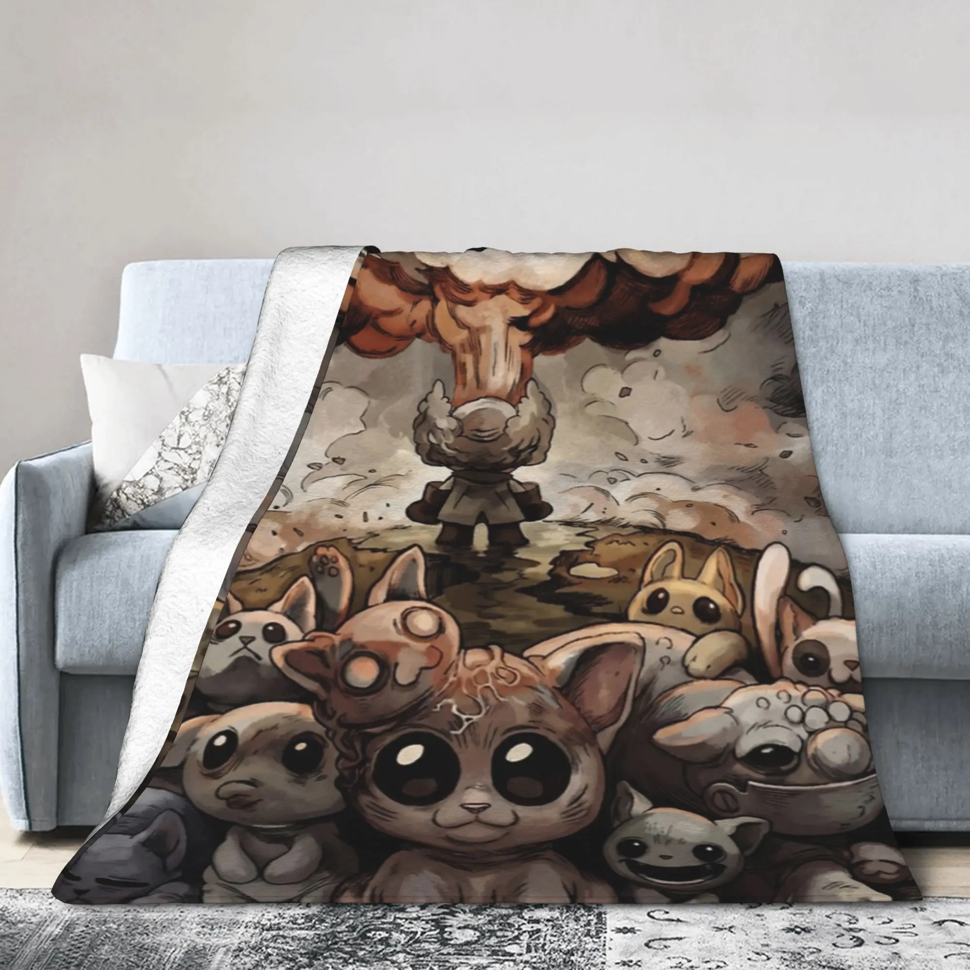 Mewgenics Catapocalypse Tank Top Blanket Fleece Printed  Portable Soft Throw Blankets for Sofa Office Bedspreads