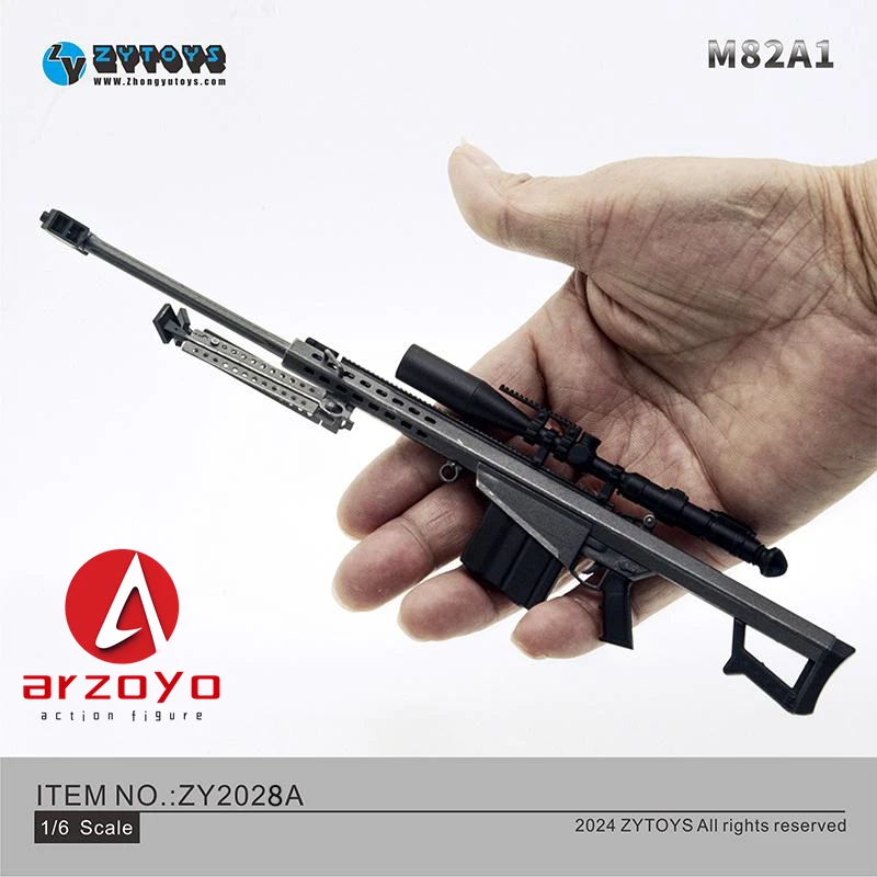 ZYTOYS ZY2028 1/6 ABS M82A1 Sniper Rifle 24cm Gun Weapon Model Scene Accessories Fit 12'' Soldier Action Figure Body Dolls