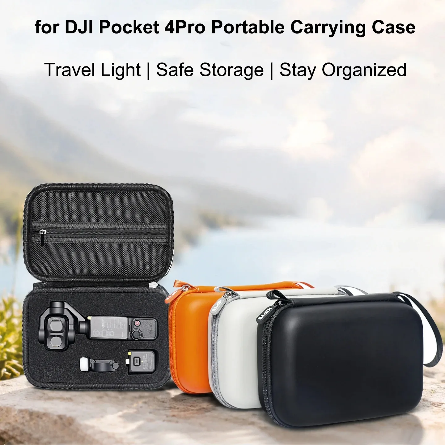 EVA Shockproof Storage Carry Case Bag for DJI Pocket 4 Pro,Drop Resistant Travel Protective Case with Handle Camera Equipment