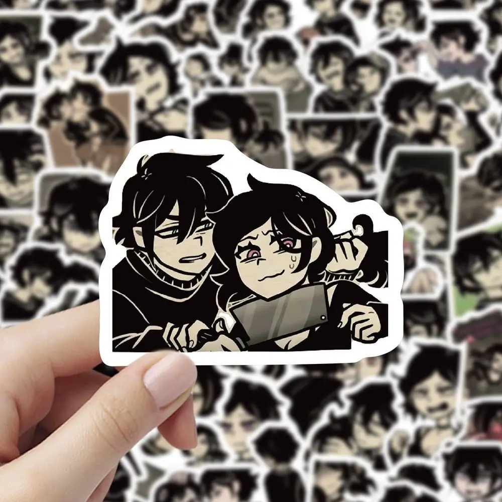 100pcs/set Anime The Coffin of Andy and Leyley Stickers Andrew Ashley Horror Game Character Cartoon DIY Stickers image 3