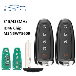 Dhai Remoto Car Key para Ford Edge Escape Explorar Expedição Flex Focus Taurus 2011-2018, M3N5WY8609, 315 MHz 433MHz, ID46, pcf7953