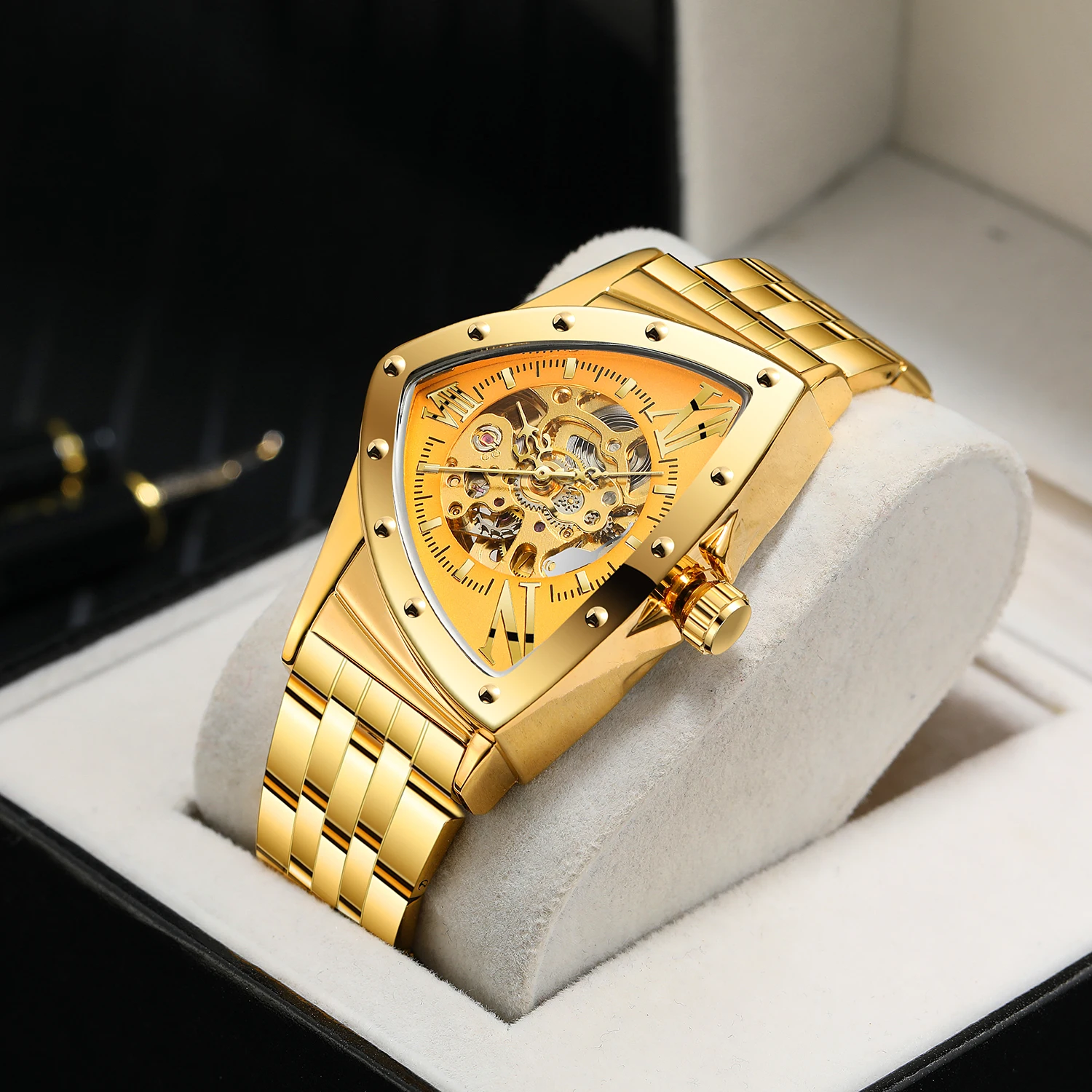 جديد رجالي ساعات قمة الموضة العلامة التجارية الفاخرة الأعمال التلقائي ساعة ميكانيكية الرجال عادية مقاوم للماء ساعة اليد Relogio Masculino