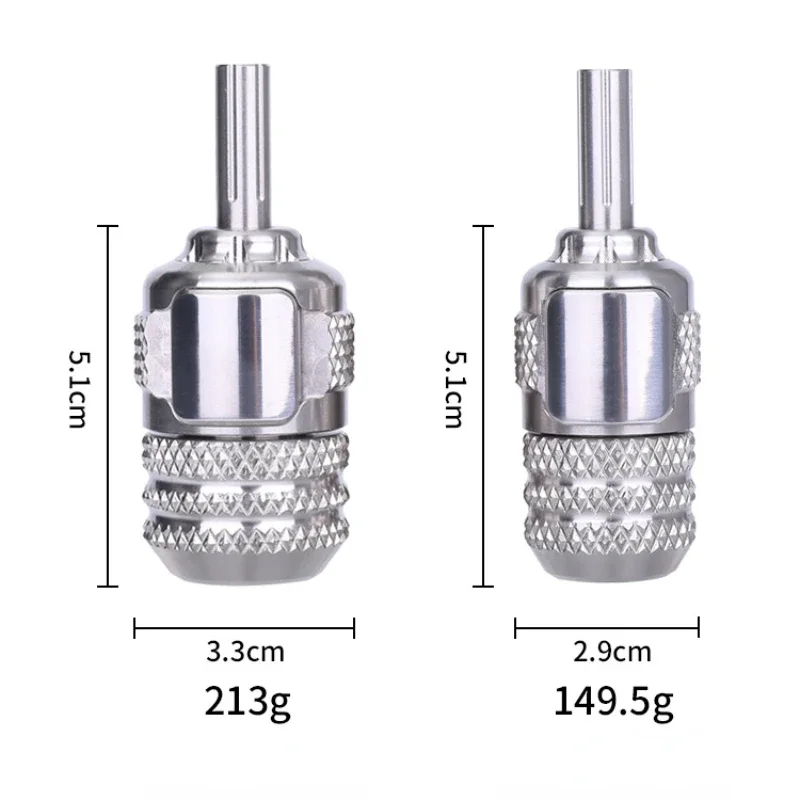 High Quality Tattoo Machine Grip Stainless Steel Tattoo Pressure Needle Grip Free Rubber Strong Magnetic Suction Grip 33mm/28mm