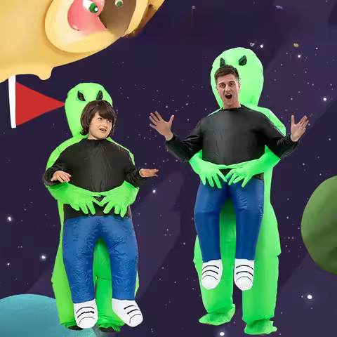 Alien Abduction Inflated Garment Cosplay Costume Inflatable Monster Funny Suit Scary Costumes Halloween Party Festival Outfit