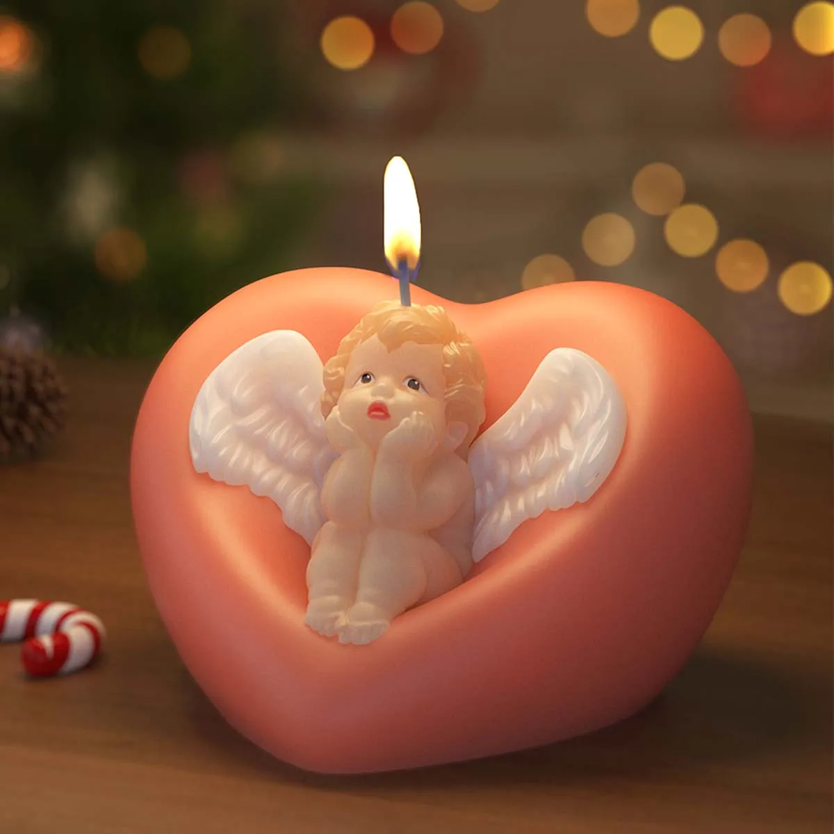 3D Love Angel Silicone Candle Mold DIY Scented Candles Soap Molds Plaster Resin Craft Gifts Making Home Valentine's Day Decor