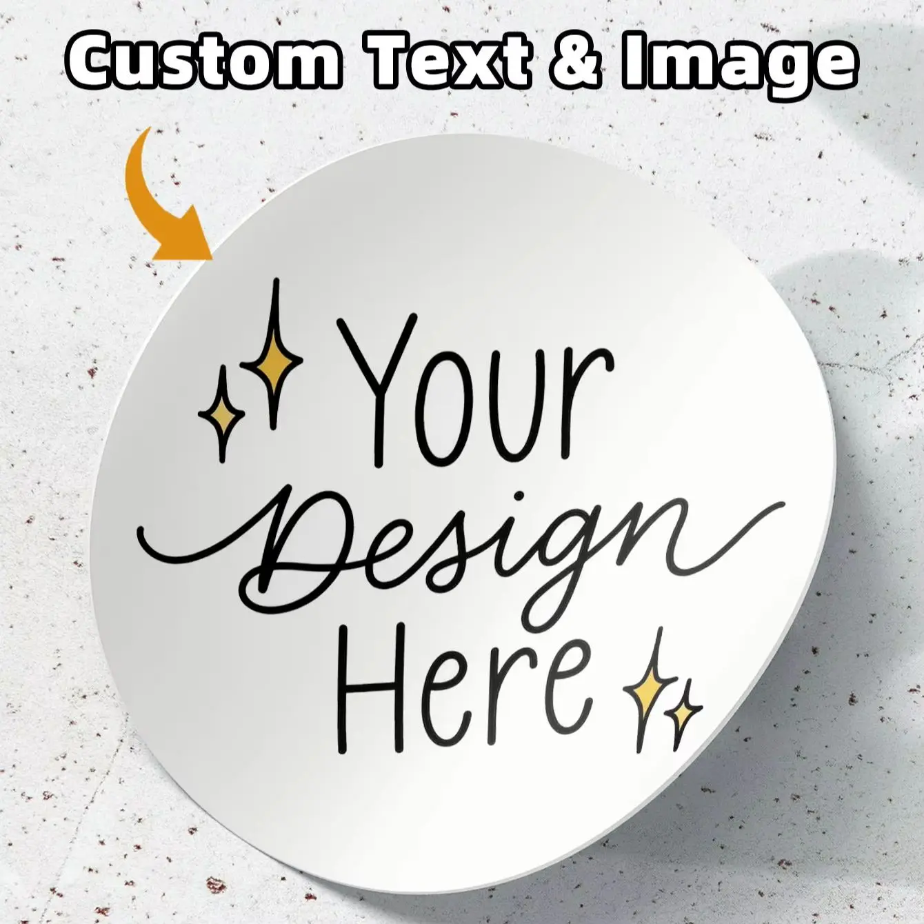 1/48/96Pcs Round Custom Personalized Text Image Stickers, Decor Labels for Office Sorting, File Markers & Container Tagging