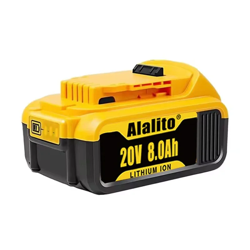 DCB200เดิมแบตเตอรี่ลิเธียมสำรองขนาด20V 8000mAh สำหรับ DeWalt 18V DCB184 DCB182 DCB200 DCB180 DCB181 DCB182 DCB206 DCB201