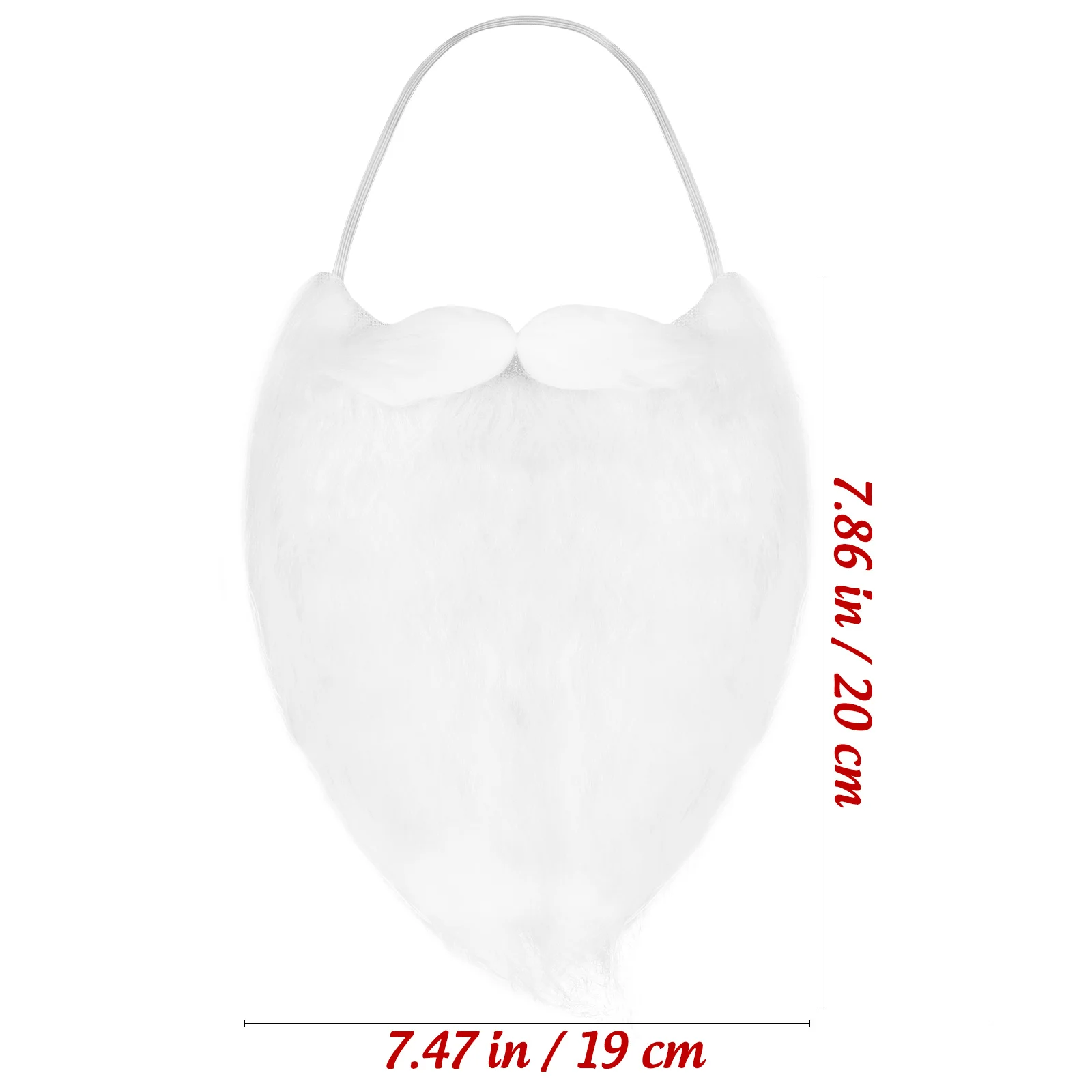 1 szt. Rekwizyt do występów - broda Świętego Mikołaja, kręcona, wielowarstwowa, z włókna syntetycznego, do świątecznego cosplayu, kompletny zestaw.