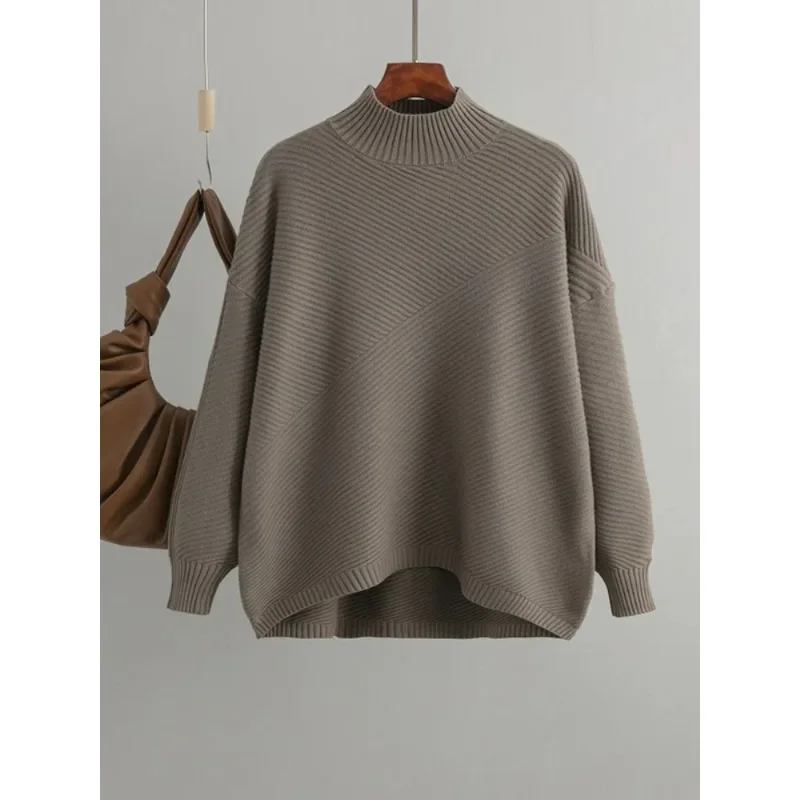 

Fashion Women Sweaters New Autumn Winter Solid Korean Pullovers O-neck Long Sleeve Top Vintage Knitwear Clothing N140