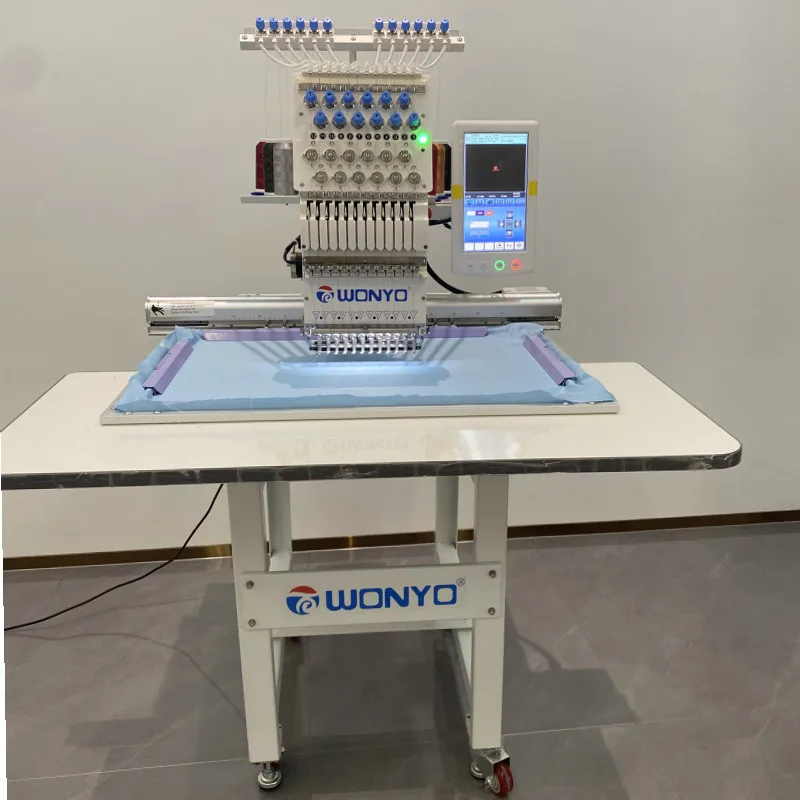 Wonyo Smart 1 Head Computer Embroidery Machine for Personal Use with 12/ 15 Needles