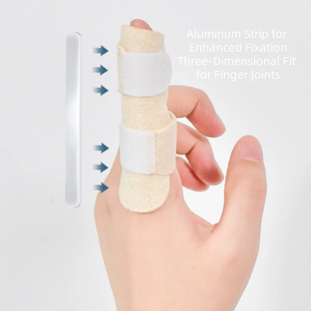 Adjustable Finger Fixing Splint Finger Fixator Support Plate Fixation Brace Finger Sleeve Bandage Sprain Pain Relief for Fingers