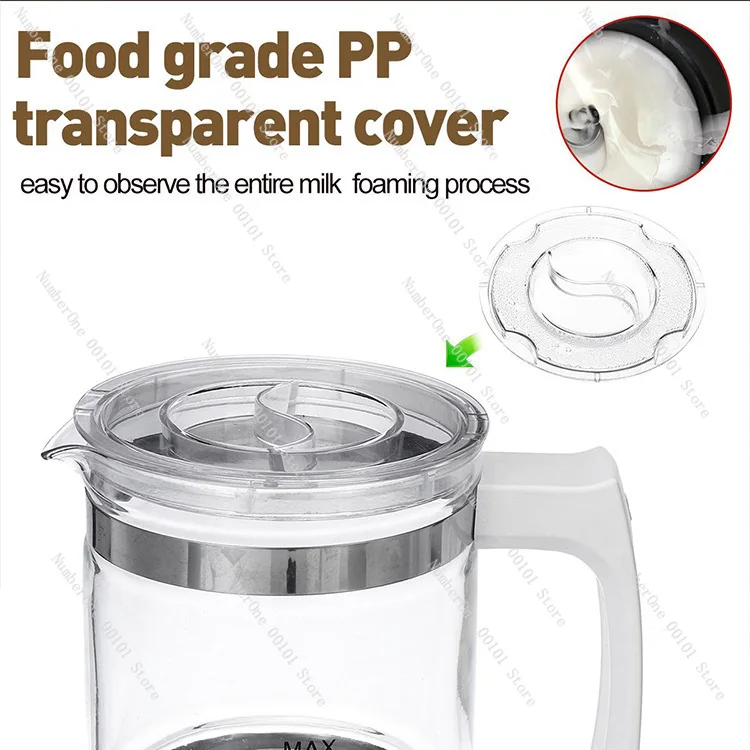 

Household glass milk foam machine split type hot and cold multi-functional magnetic suspension coffee stirring