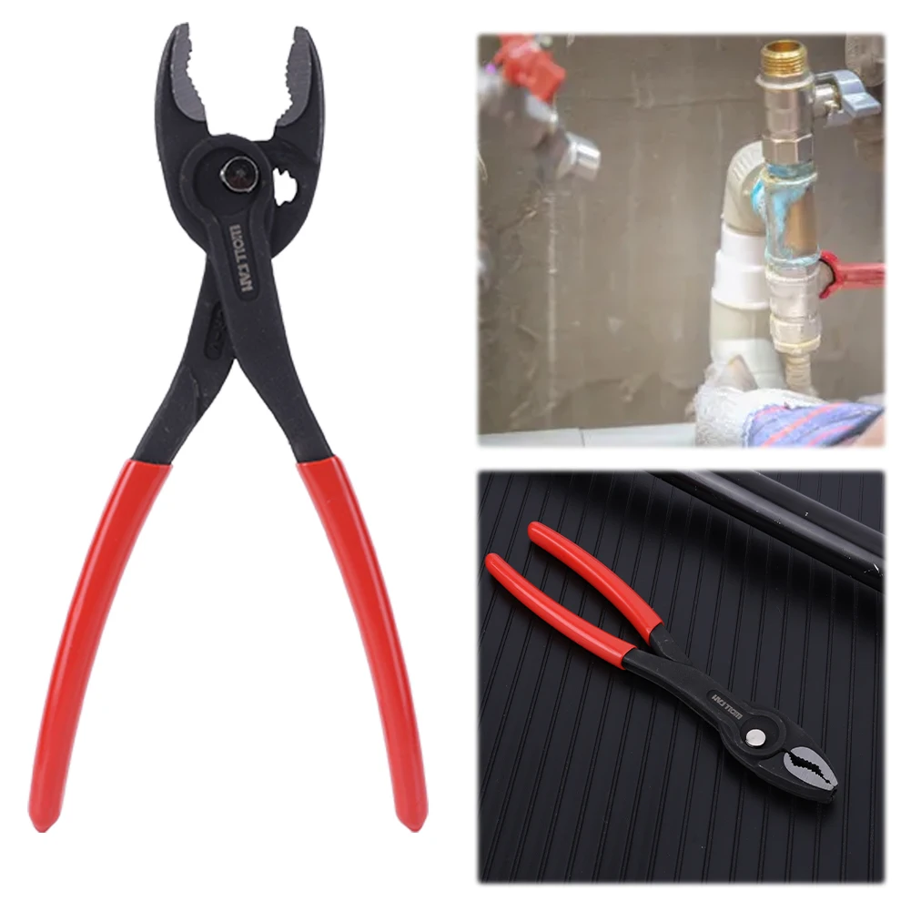 8-Inch Snap-Ring Pliers Industrial Extractor Clamp Stainless Steel Screw Out Carp Pliers Large Opening Pipe & Wire Hand Tool