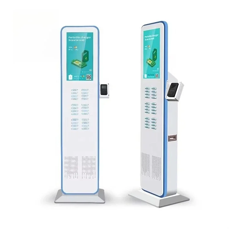Heycharge 2025 Outdoor Smart Power Bank Fast Charging Mobile Phone Kiosk Durable Credit Card Reader Holder Outdoor Power Station