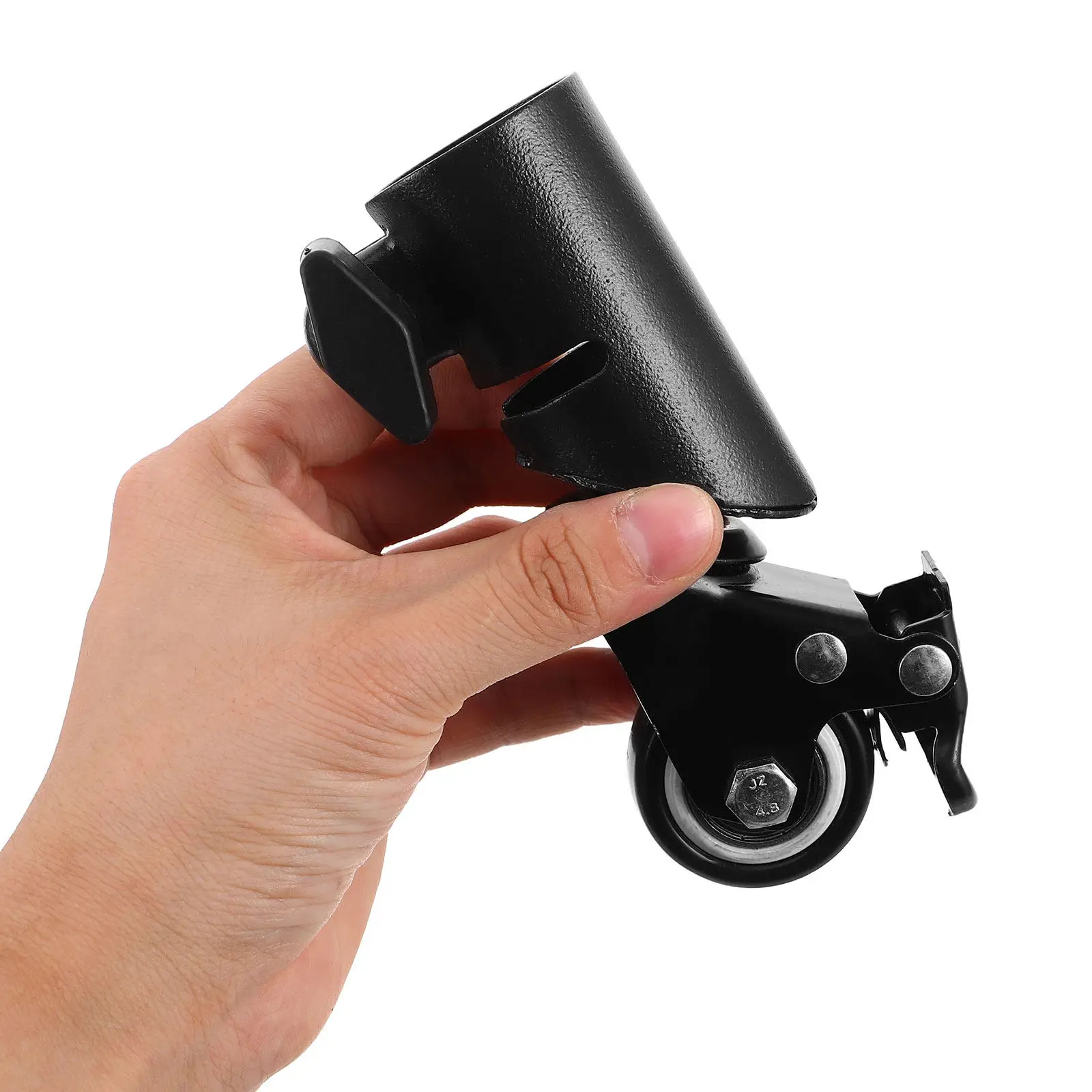 2Pcs Locking Swivel Caster Wheels Speaker Tripod Stand Replacement 35Mm Tube Heavy Load Metal Casters Studio Monitor Event