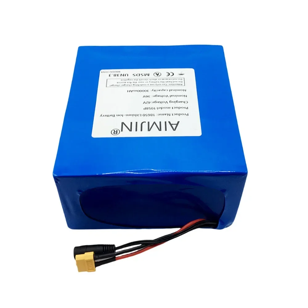 1500W high-power built-in BMS 36V 30Ah 18650 10S8P A-class lithium battery pack, , suitable for various energy storage backup