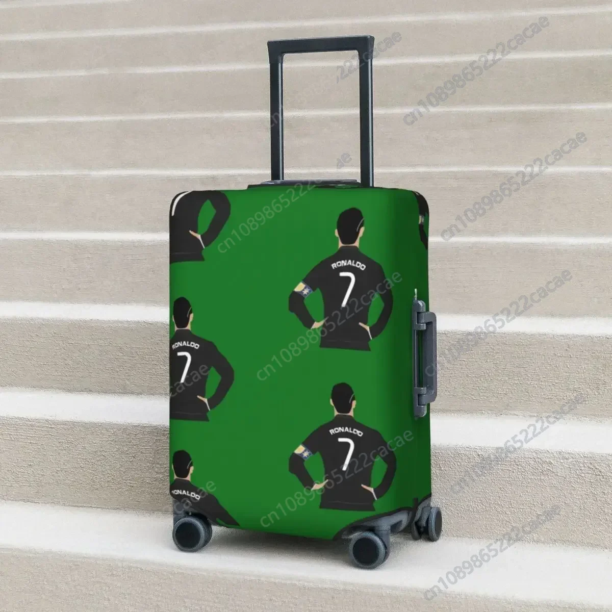 CR C-Cristianos Funny Suitcase Cover Football R-Ronaldos Travel Vacation Practical Luggage Accesories Protector Christmas Gift