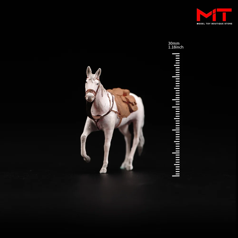 Miniatures Figurine 1/87 1/64 1/43 White Dragon Horse Model Micro Figures Dolls Creative Scene Props Collection Decoration Gifts