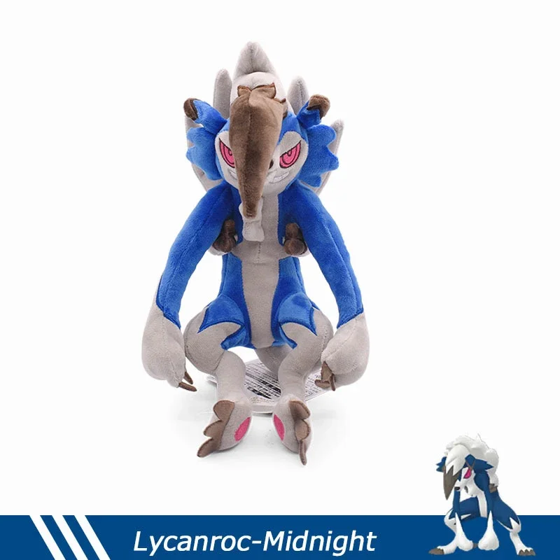 Pokemon Lycanroc ตุ๊กตา Plush น่ารักมนุษย์หมาป่ารุ่นเดสก์ท็อปเครื่องประดับตกแต่งเด็ก Sleep Soothing ของเล่นคริสต์มาสของขวัญหมอน