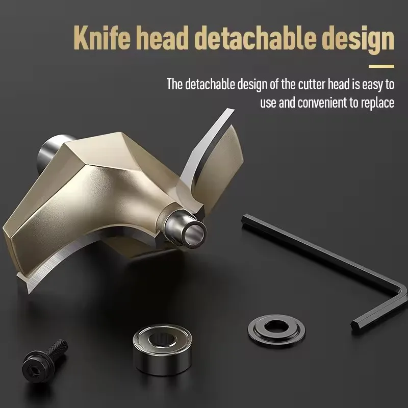 HUHAO 10PCS Router Bit 6mm 6.35mm 12.7mm Corner Round Router Bit Milling Cutter for Wood Flush Trim Cutter Woodworking Tools