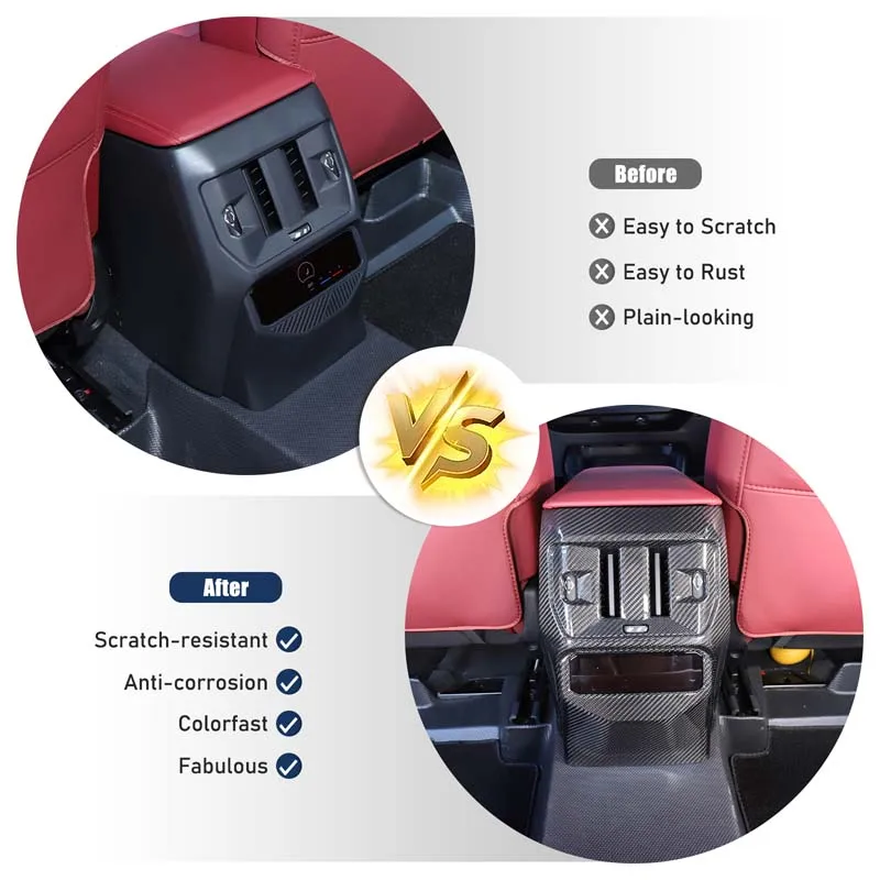 

1Pcs Real Carbon Fiber For BMW X3 G45 2025+ Car Rear Exhaust Air Vent Anti-Kick Cover Decorative Sticker Protection Accessories