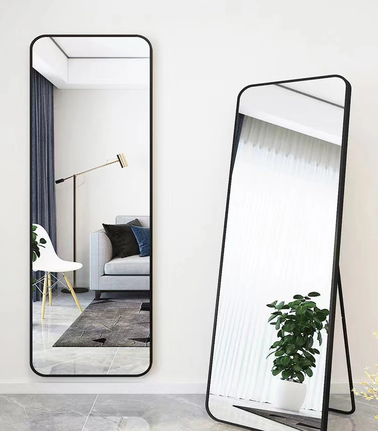 Full-length mirror home wall-mounted online celebrity girls bedroom makeup wall-mounted stereo fitting mirror