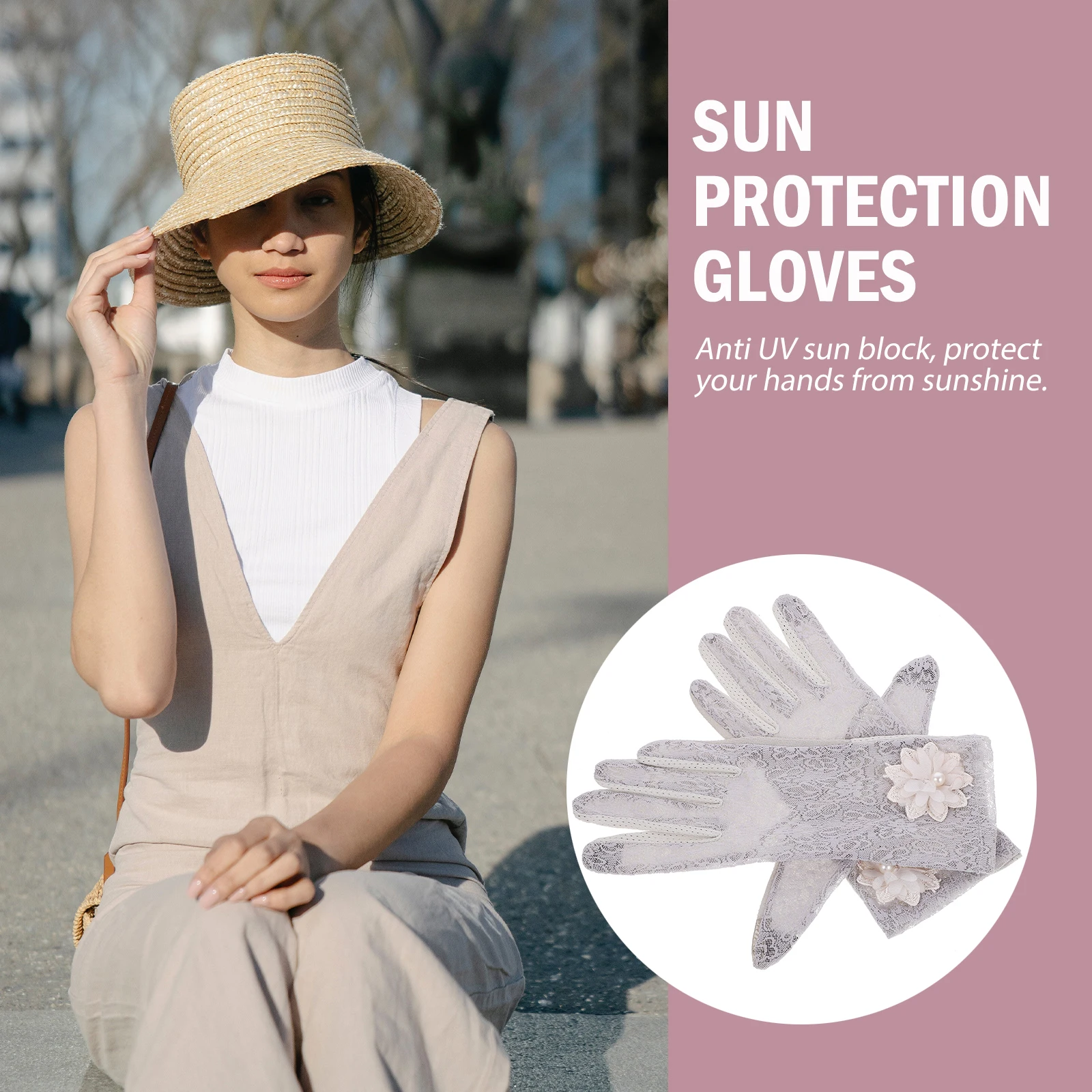 

Lace Gloves Sun Protection Women Summer Driving Grey Short Dress Miss Stretch Breathable Anti UV Comfortable Cycling Fishing