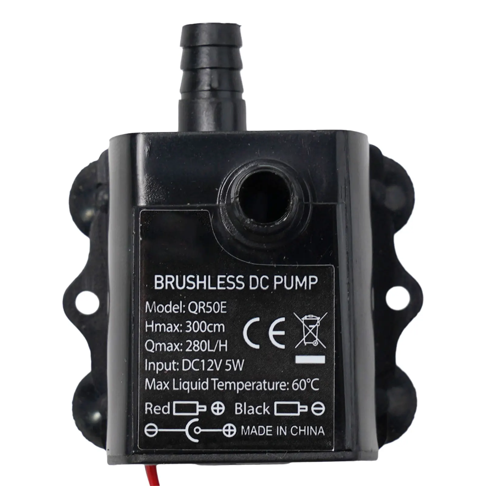 DC 12V Brushless Submersible Pump 5W 280L/H Flow with Epoxy Resin Coated Circuit Board for Aquarium Pond Fish Tank Use
