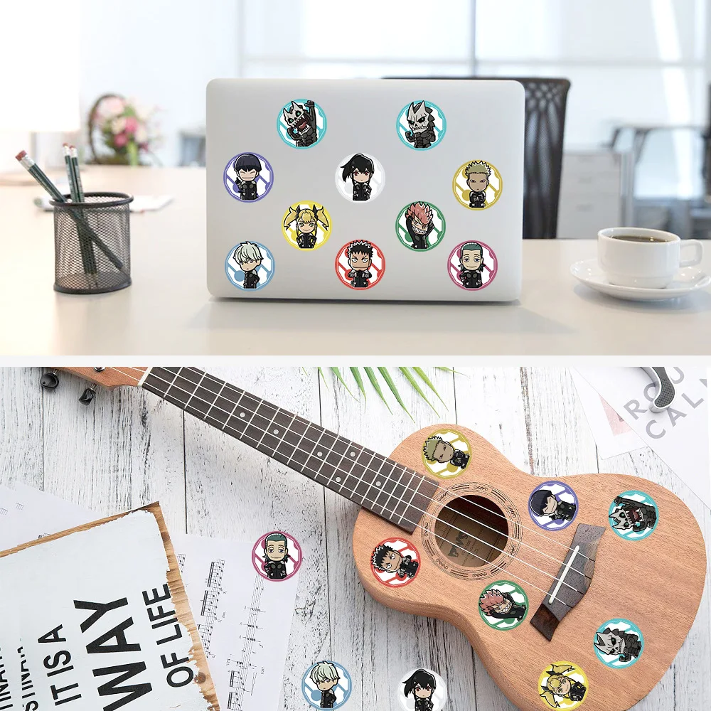 500個/ロール 漫画怪獣No. 8 アニメシールステッカー DIY PVC ラップトップデカール装飾報酬ギフトおもちゃ