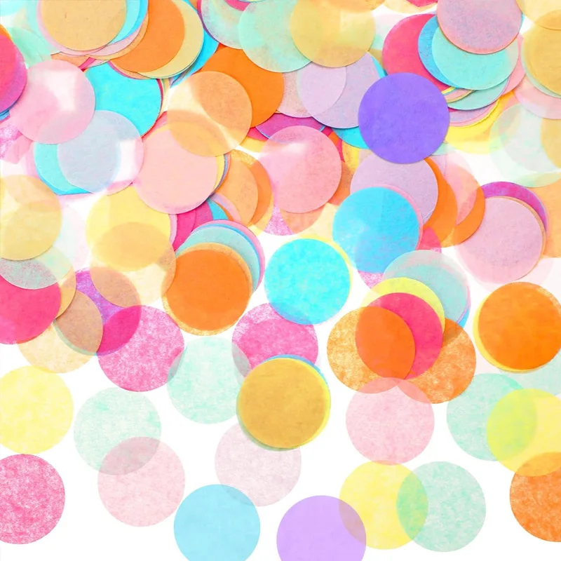 

1pack Multicolor Round Paper Scraps Balloon Filling Sprinkle Confetti Valentine Day Wedding Birthday Party Table Decor Supplies